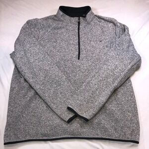 Koppen Mens XXL Quarter Zip Fleece Pullover Grey Heather Sweater Knit RN 104141